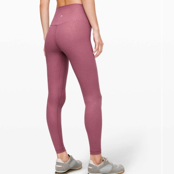 Lululemon Align High Rise Pant Leggings Plumful Embossed Purple 10 - Picture 2 of 12